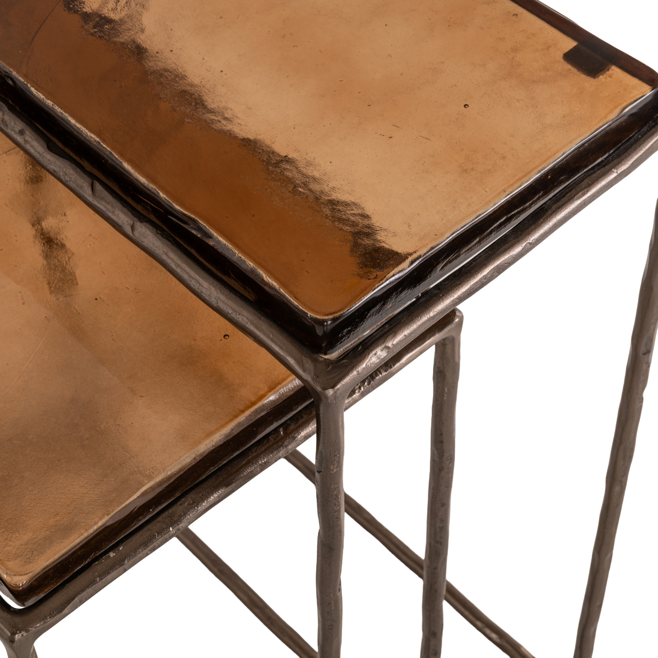 Richmond Interiors Bijzettafel Villano bronze (Set of 2)