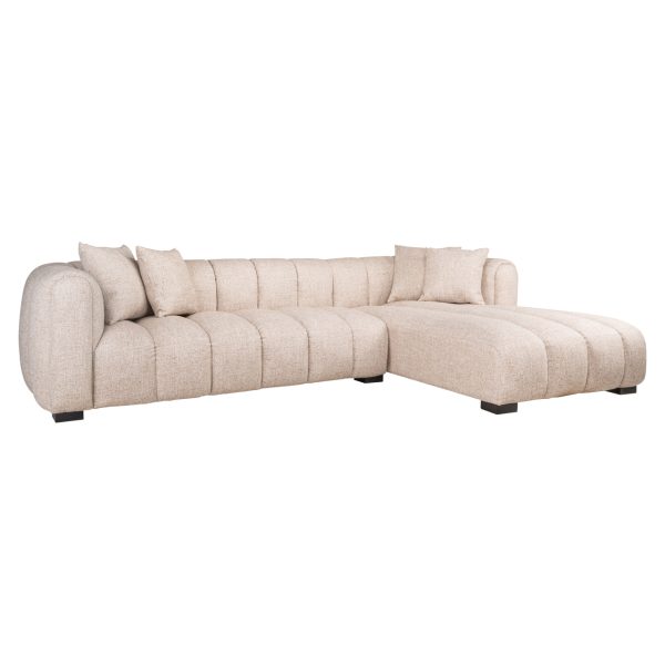 Richmond Interiors Bank Novaro cream tweed lounge right fire retardant