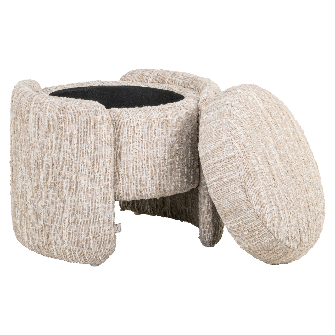Richmond Interiors Poef & Voetenbank Cupid beige angora with storage