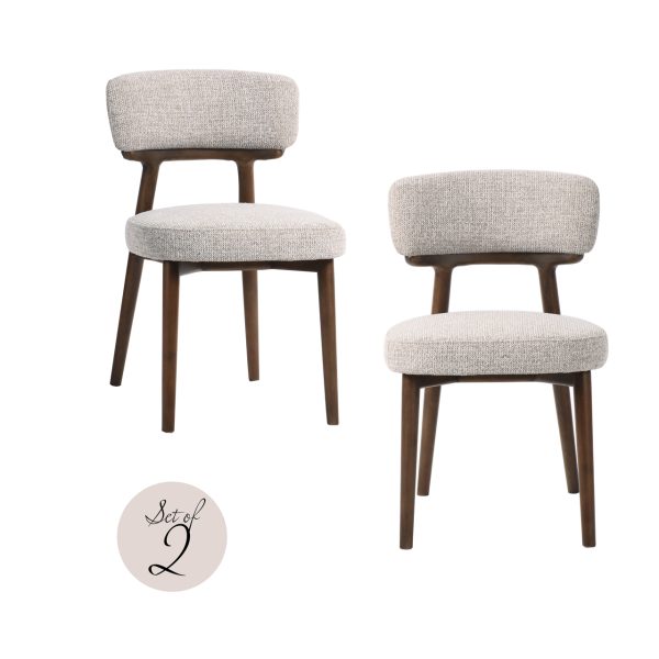 Richmond Interiors Eetkamerstoel Basker natural fancy fire retardant (Set of 2)