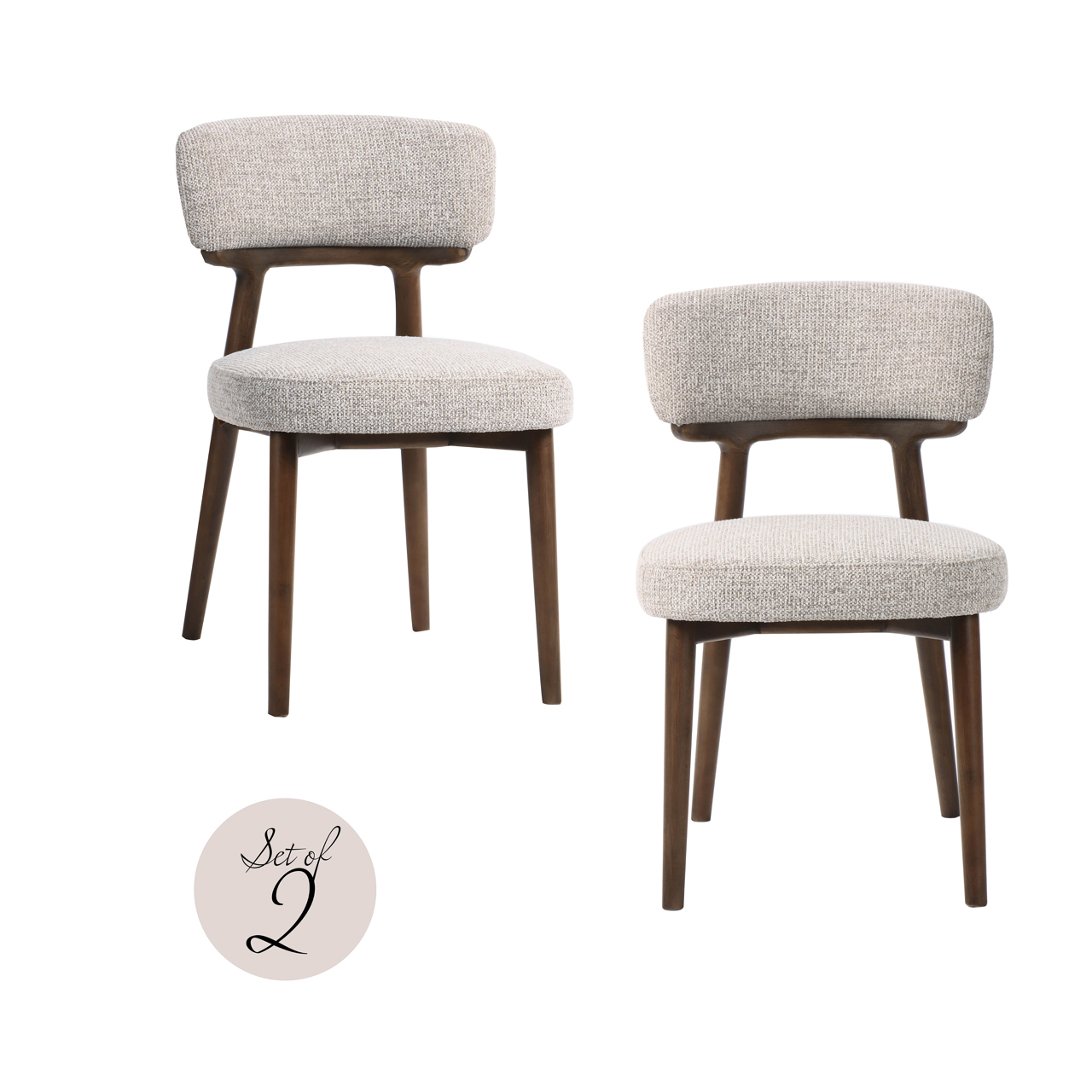 Richmond Interiors Eetkamerstoel Basker natural fancy fire retardant (Set of 2)