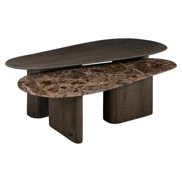 Richmond Interiors Salontafel Castello Smoked charchoal (Set of 2)
