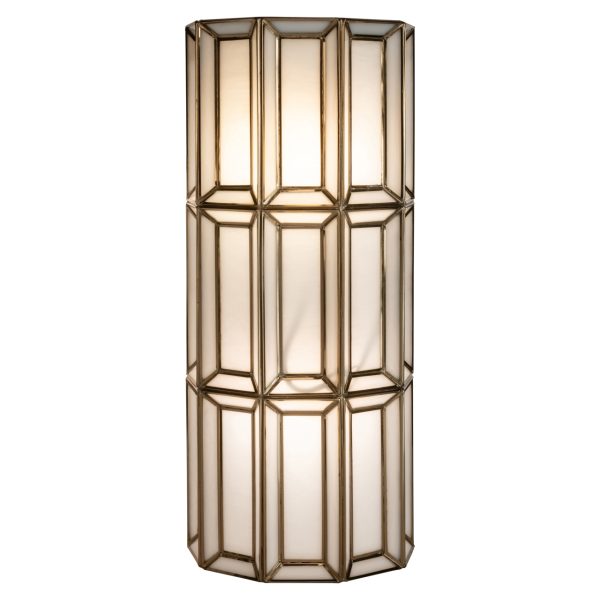 Richmond Interiors Wandlamp Opal brass antique
