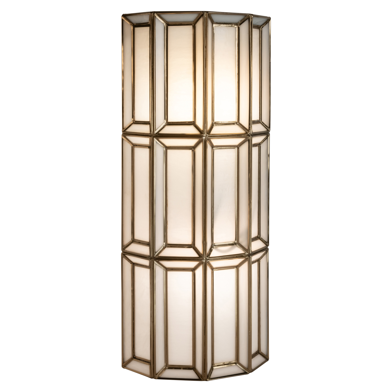 Richmond Interiors Wandlamp Opal brass antique