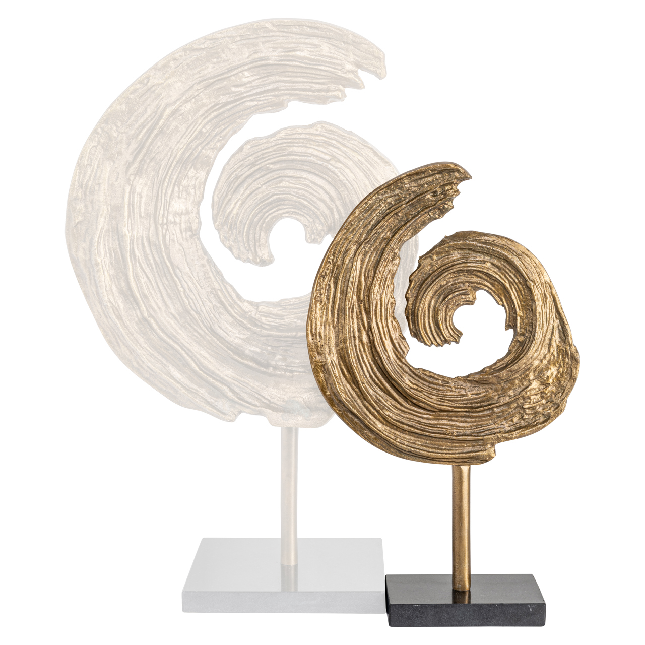 Richmond Interiors Decoratief object Swirl brass antique