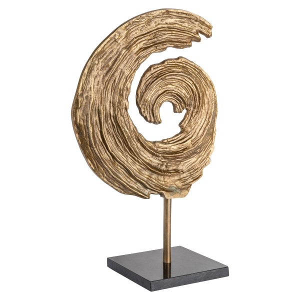 Richmond Interiors Decoratief object Swirl brass antique large