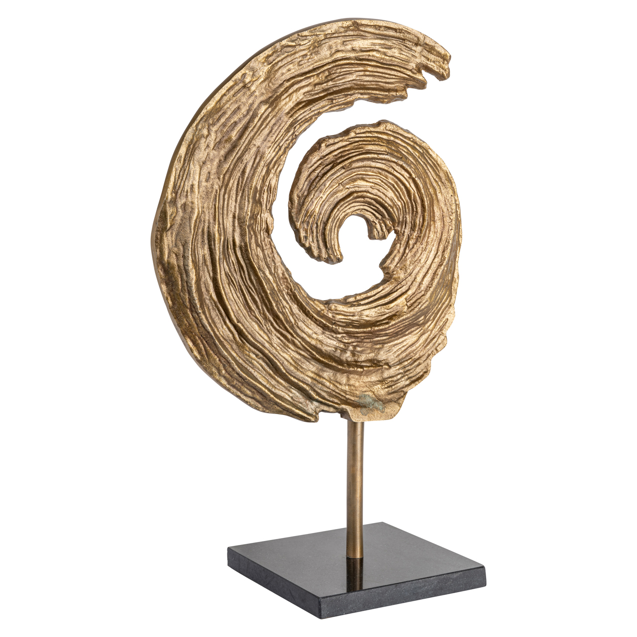Richmond Interiors Decoratief object Swirl brass antique large