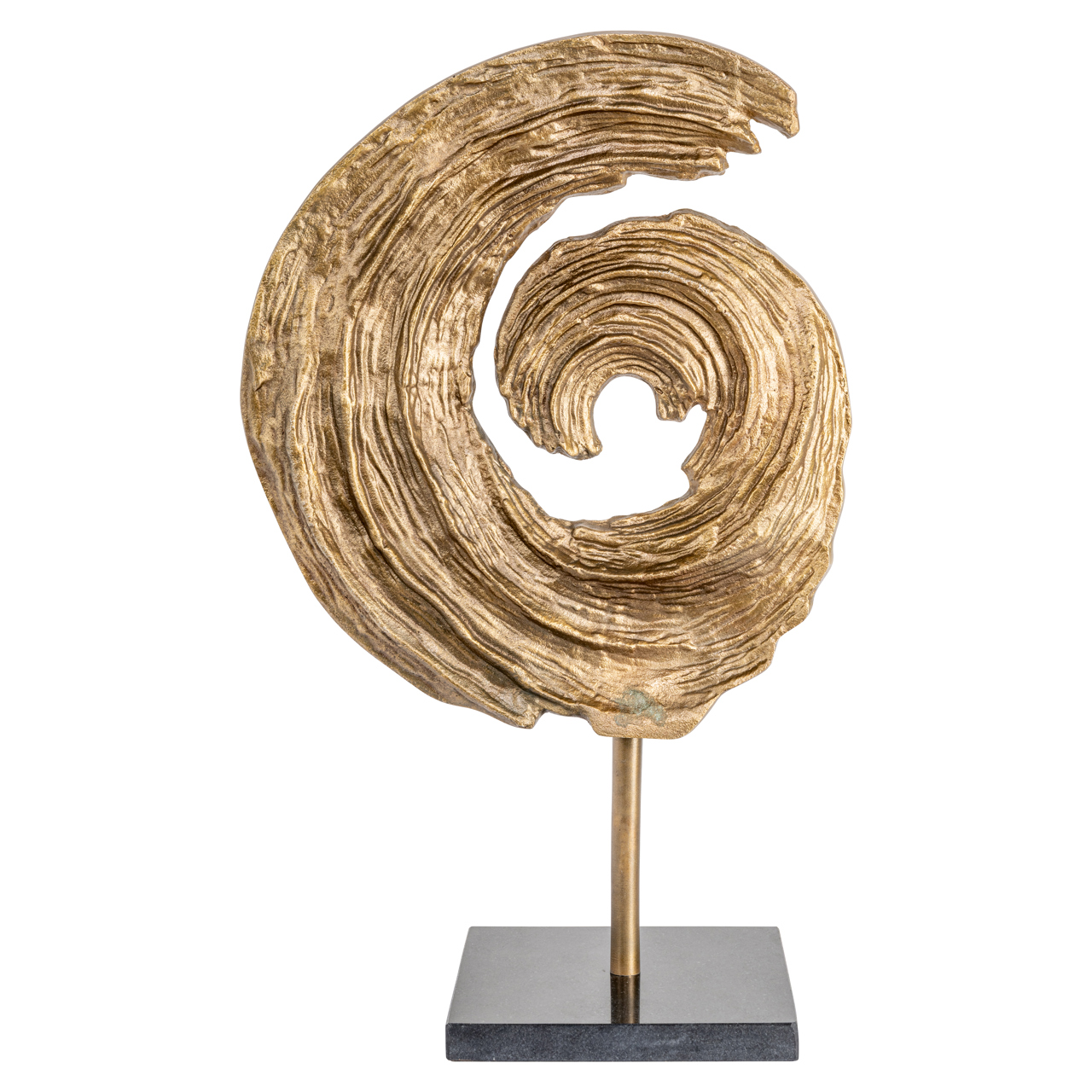 Richmond Interiors Decoratief object Swirl brass antique large