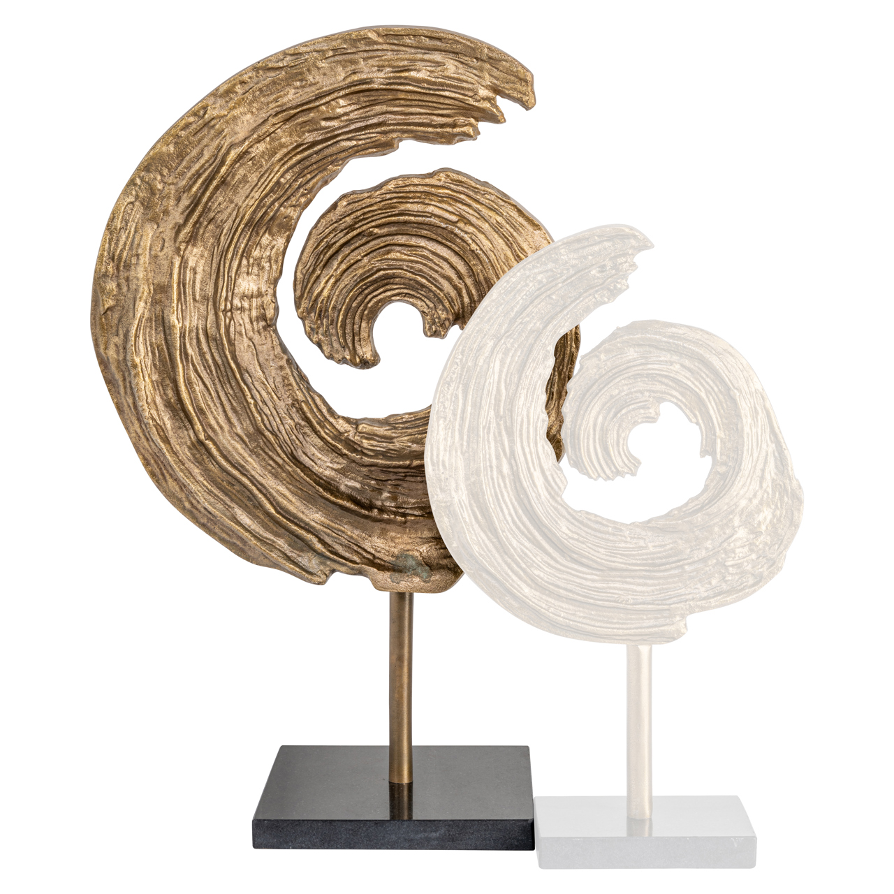 Richmond Interiors Decoratief object Swirl brass antique large
