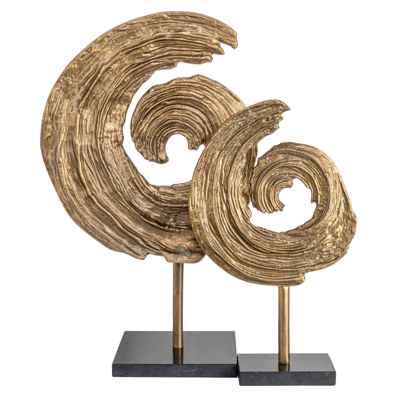 Richmond Interiors Decoratief object Swirl brass antique large