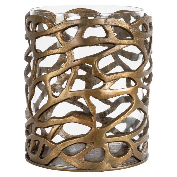 Richmond Interiors Windlicht Mase brass antique