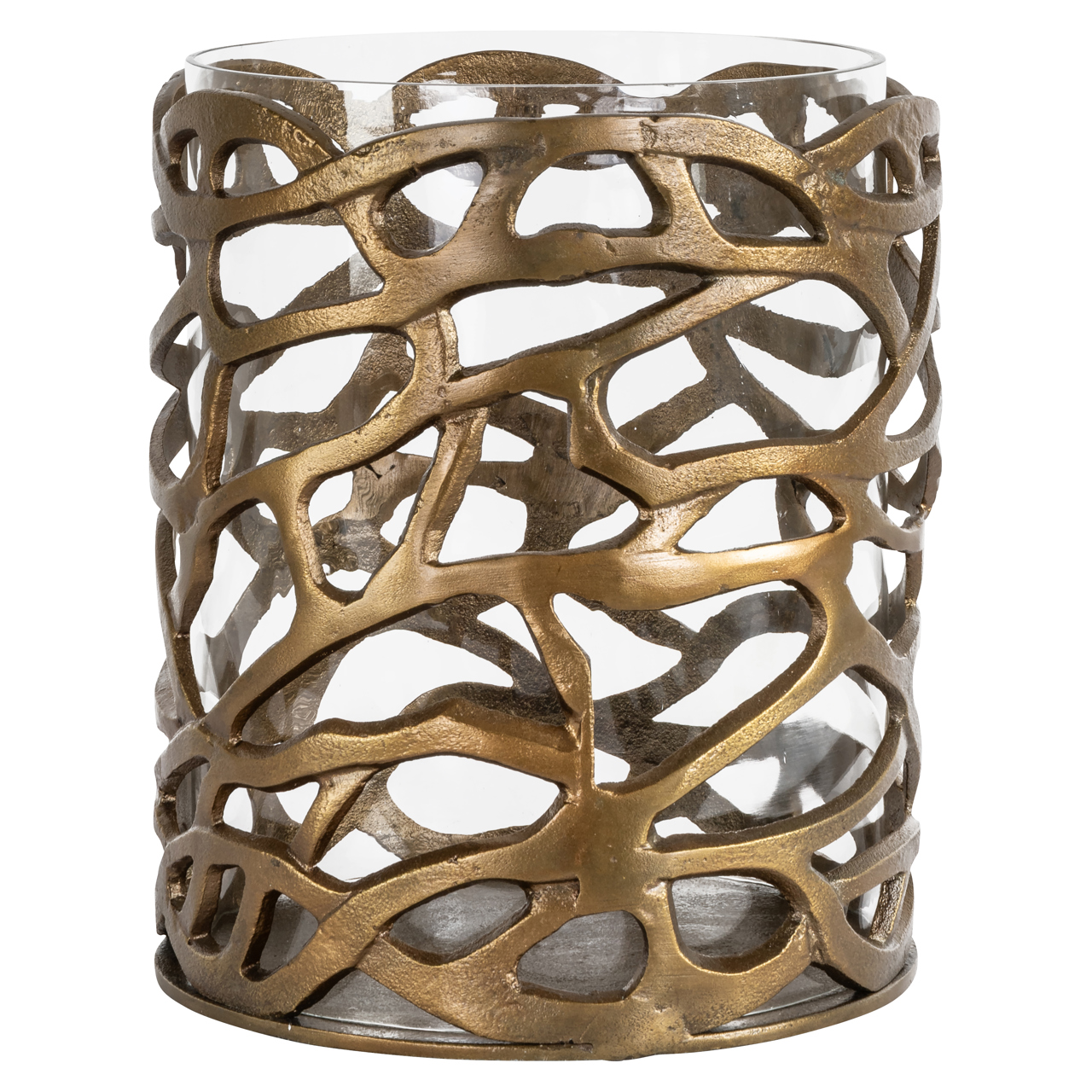 Richmond Interiors Windlicht Mase brass antique