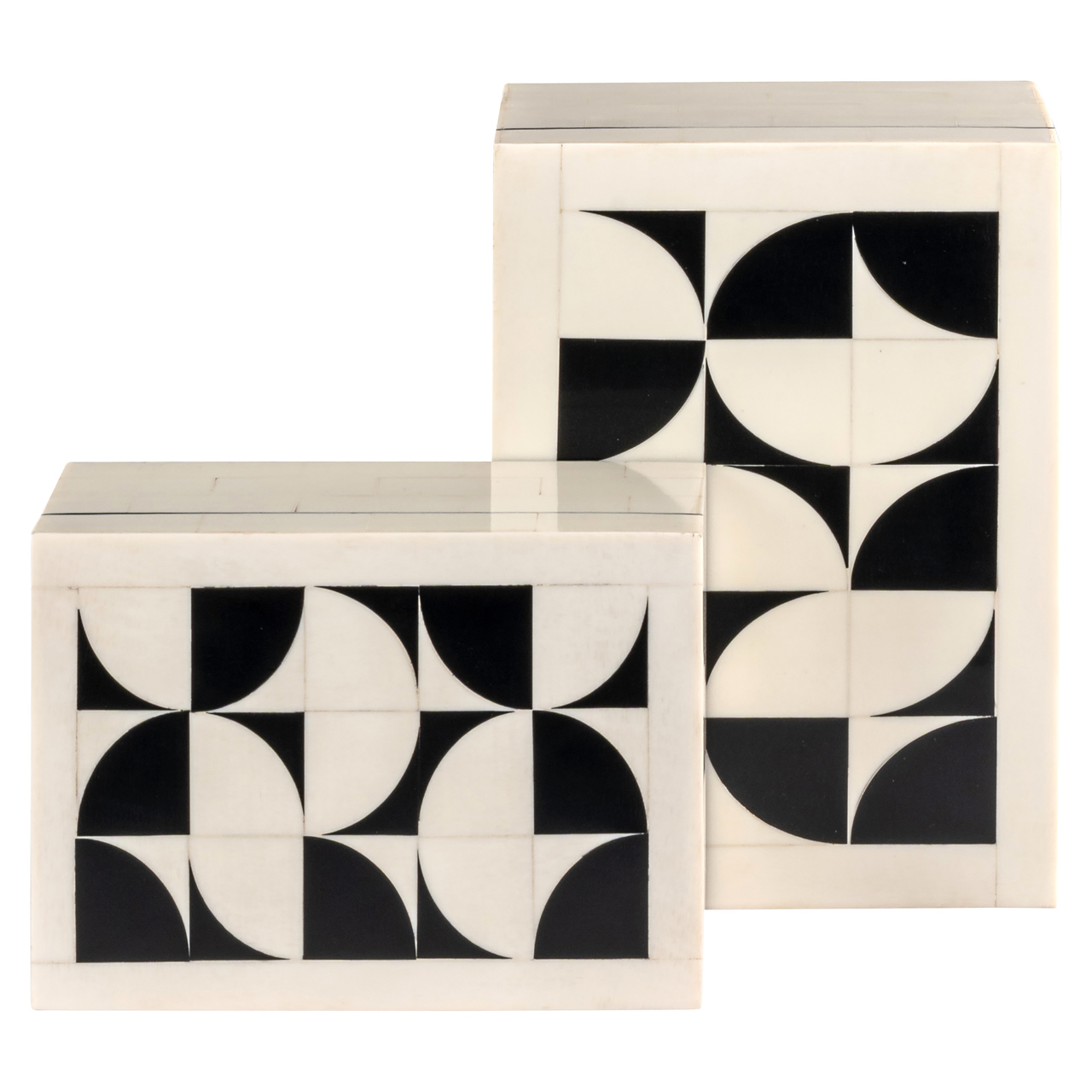 Richmond Interiors Opbergdoos Flake white (Set of 2)