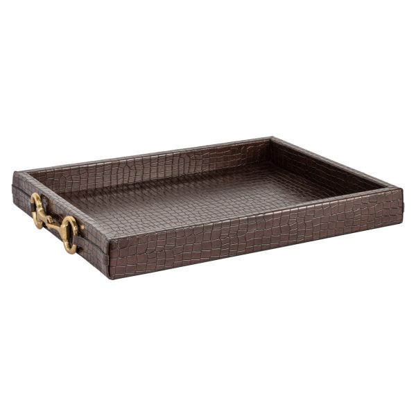 Richmond Interiors Dienblad Banks dark brown