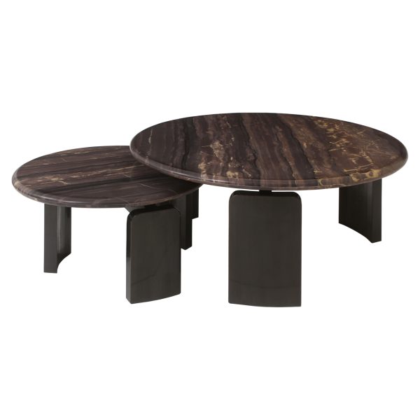 Richmond Interiors Salontafel Menton burgundy (Set of 2)