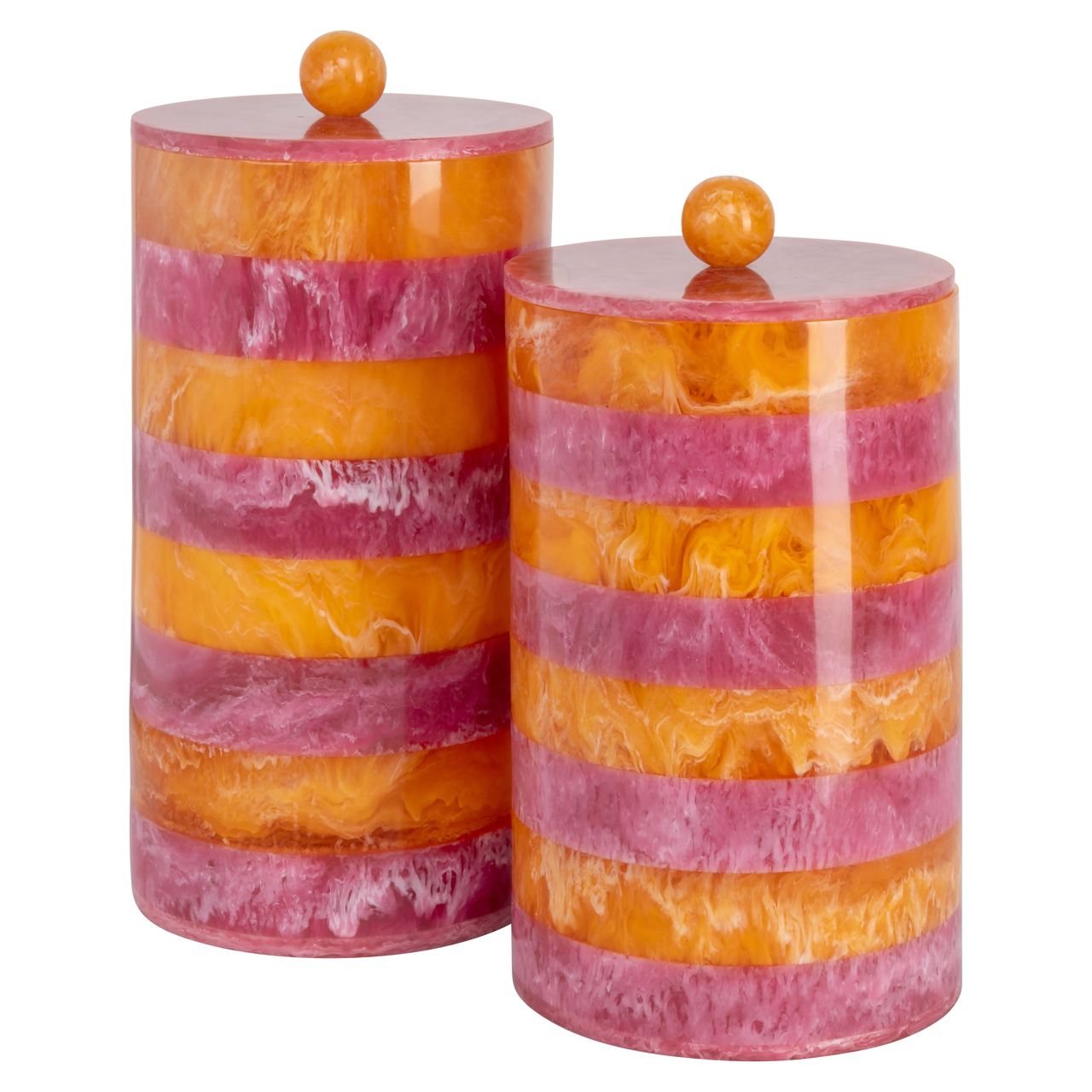 Richmond Interiors Opbergdoos Lilybelle pink/orange storage jar large
