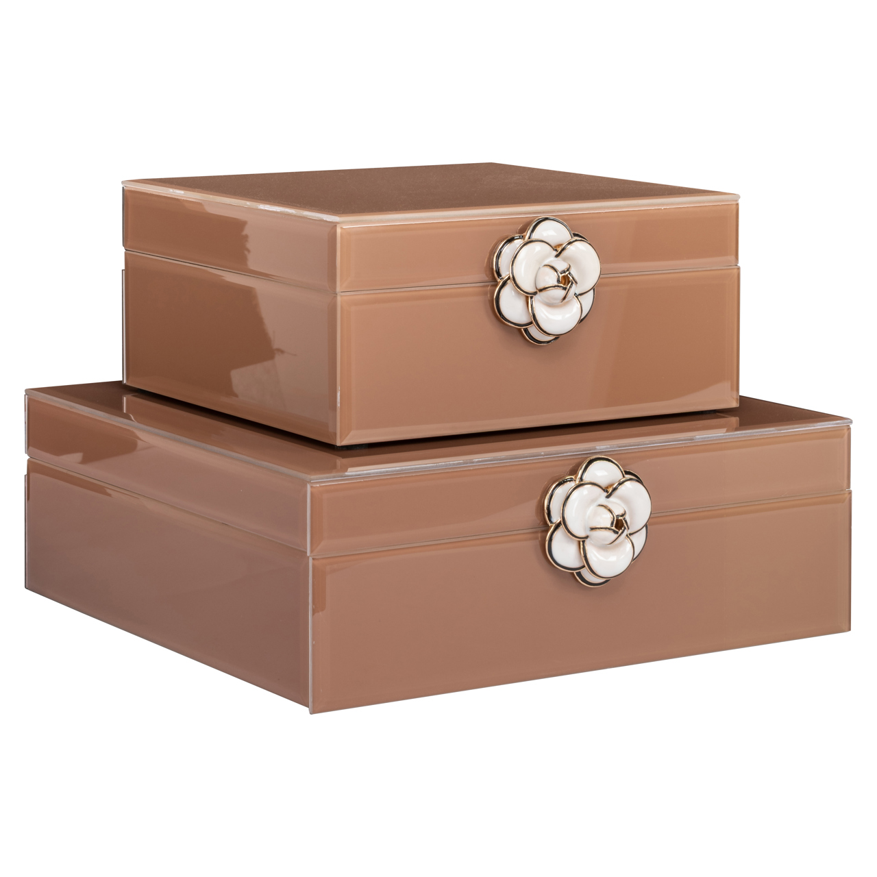 Richmond Interiors Opbergdoos Floral brown small