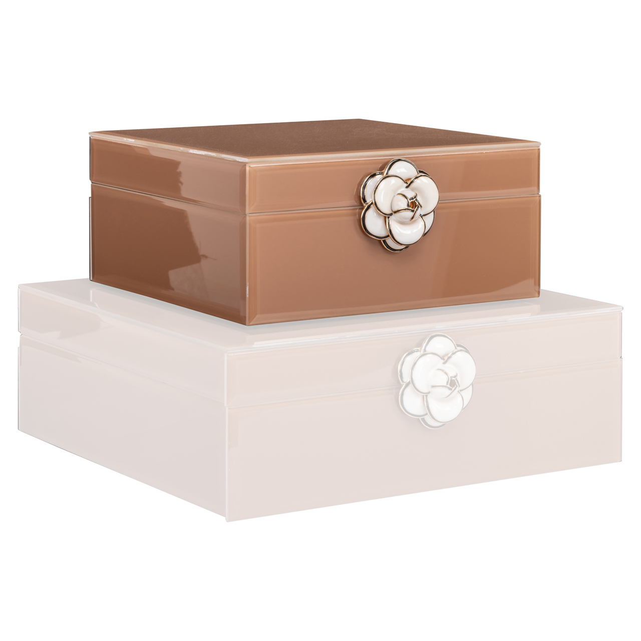 Richmond Interiors Opbergdoos Floral brown small