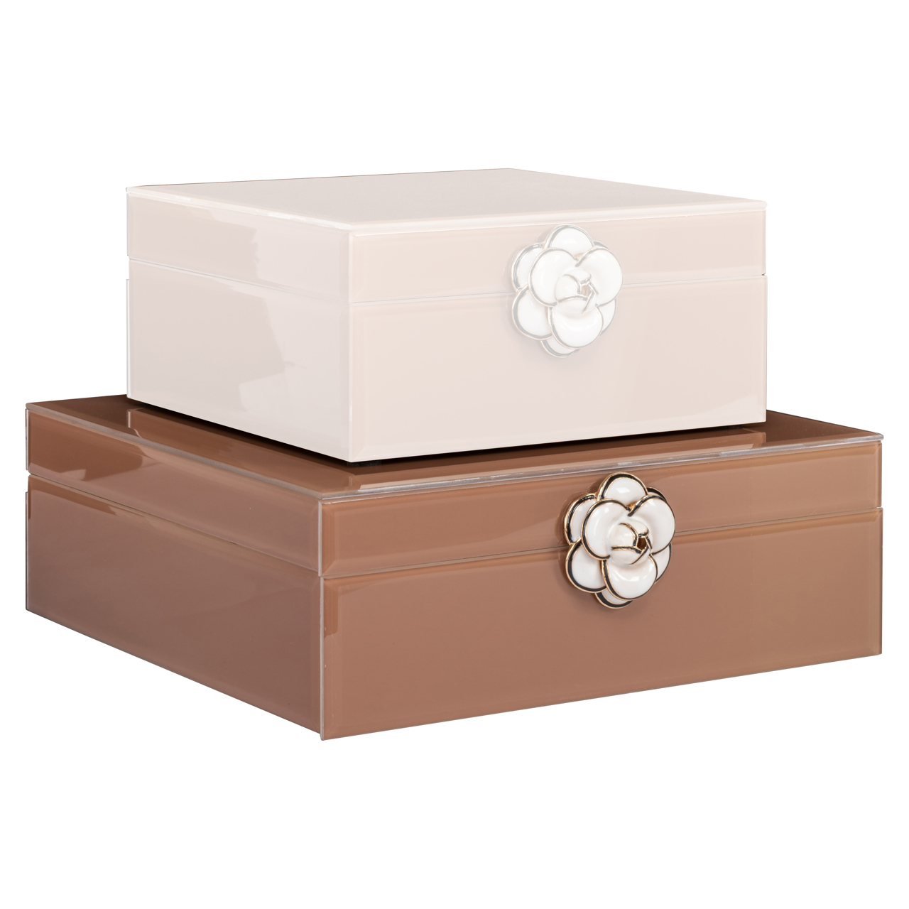 Richmond Interiors Opbergdoos Floral brown large