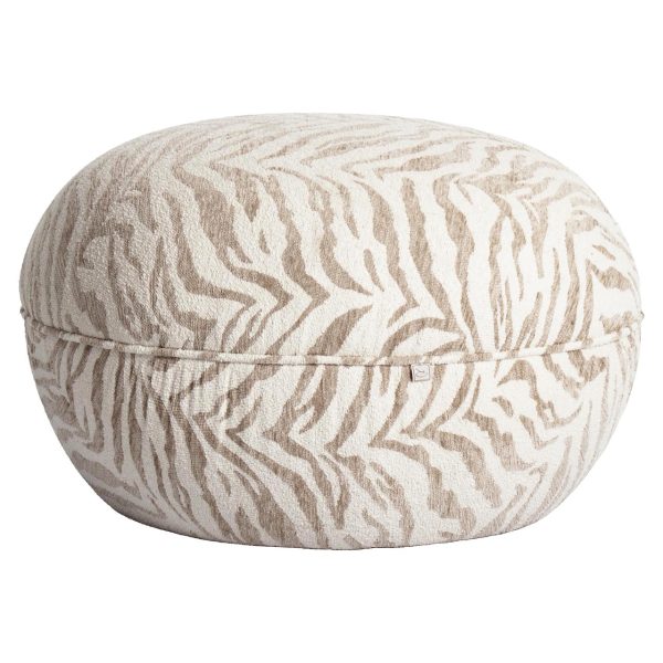 Richmond Interiors Poef & Voetenbank Jace beige tiger