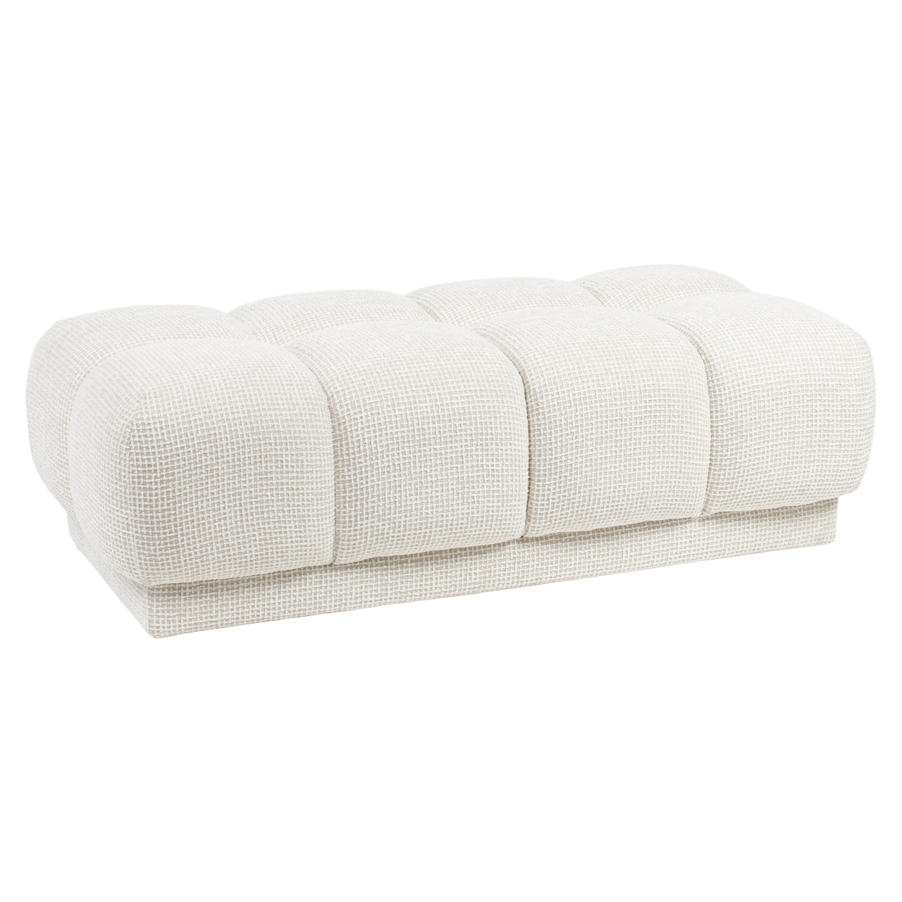 Richmond Interiors Poef & Voetenbank Noah beige blockweave