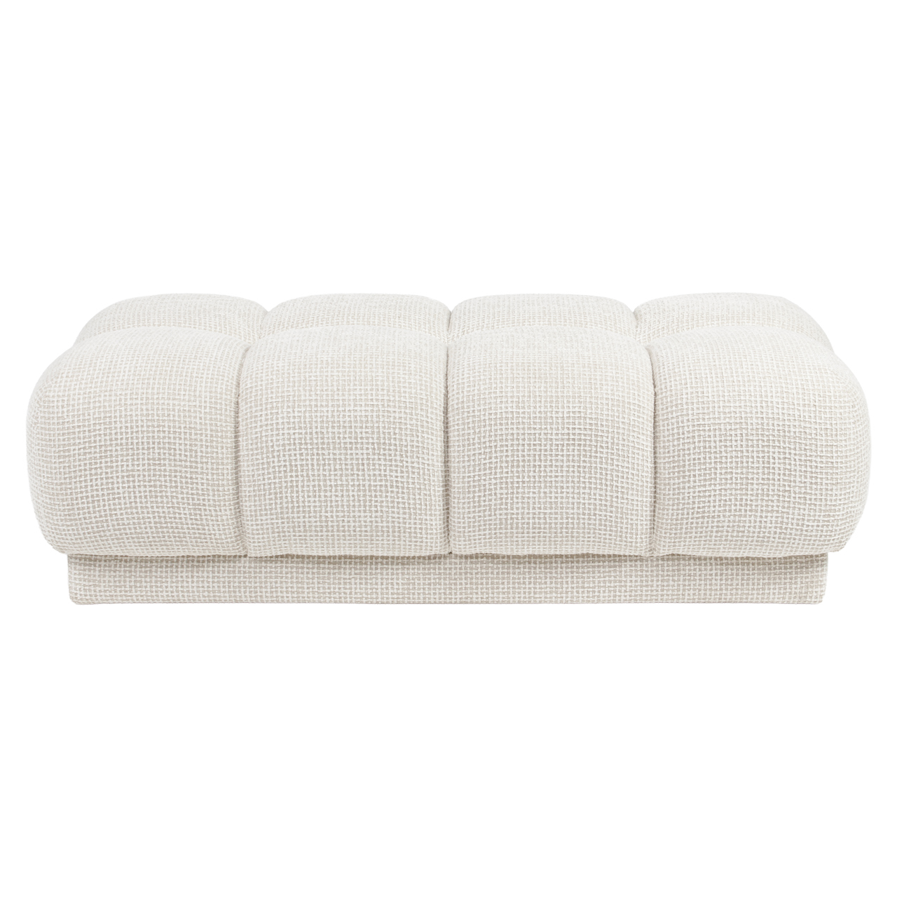 Richmond Interiors Poef & Voetenbank Noah beige blockweave