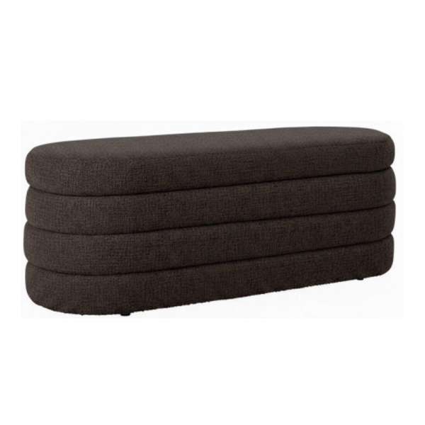 Richmond Interiors Poef & Voetenbank Camille brown chunky