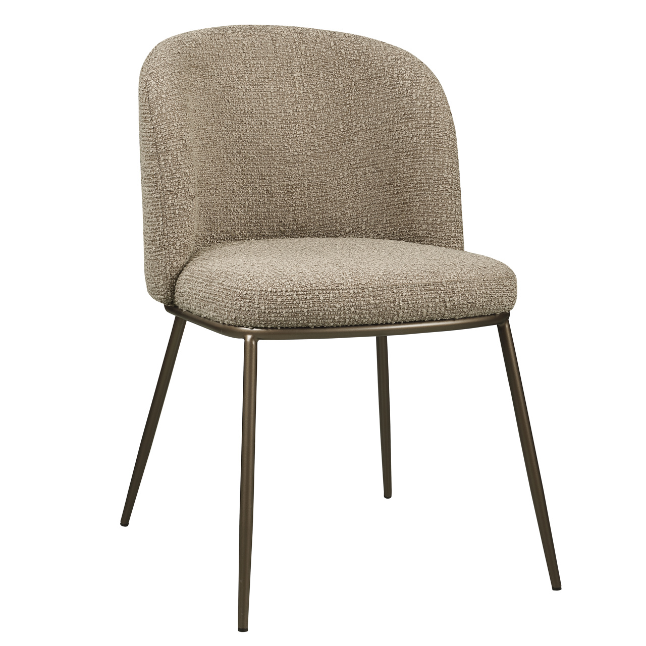 Richmond Interiors Eetkamerstoel Elvi mocca chunky fire retardant (Set of 2)