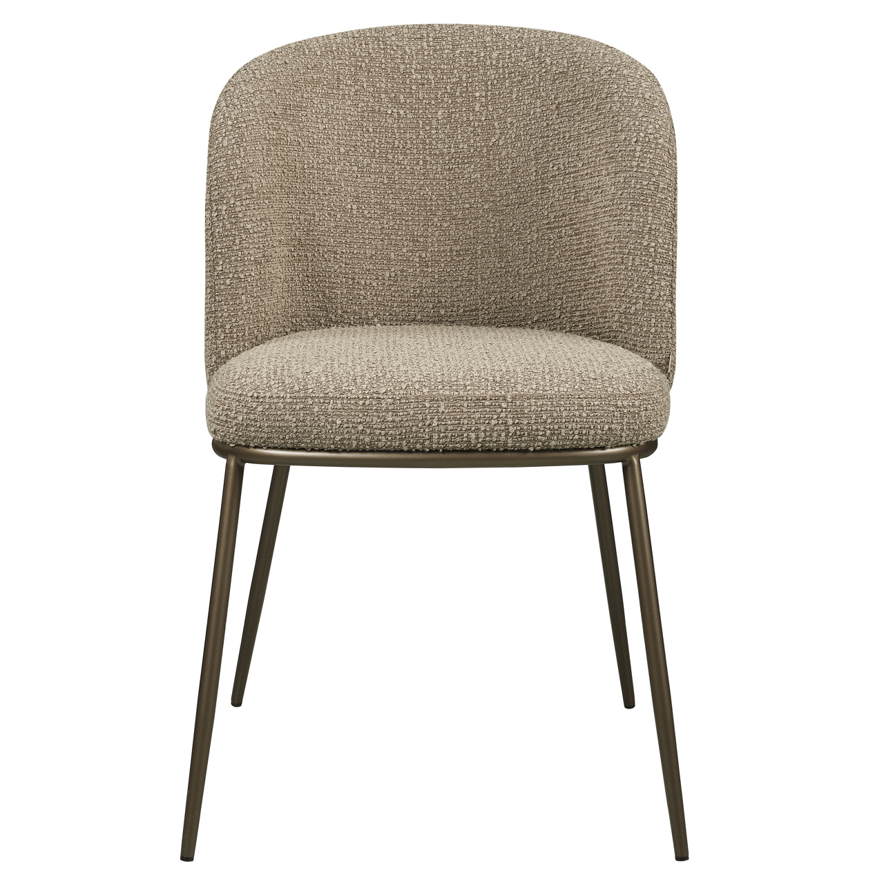 Richmond Interiors Eetkamerstoel Elvi mocca chunky fire retardant (Set of 2)