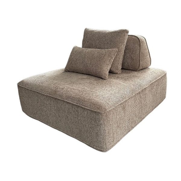 Richmond Interiors Bank Tudor mocca boldweave 1-seater movable backrest