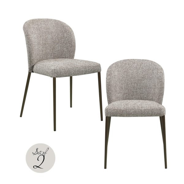 Richmond Interiors Eetkamerstoel Stacker  earth tweed fire retardant (Set of 2)