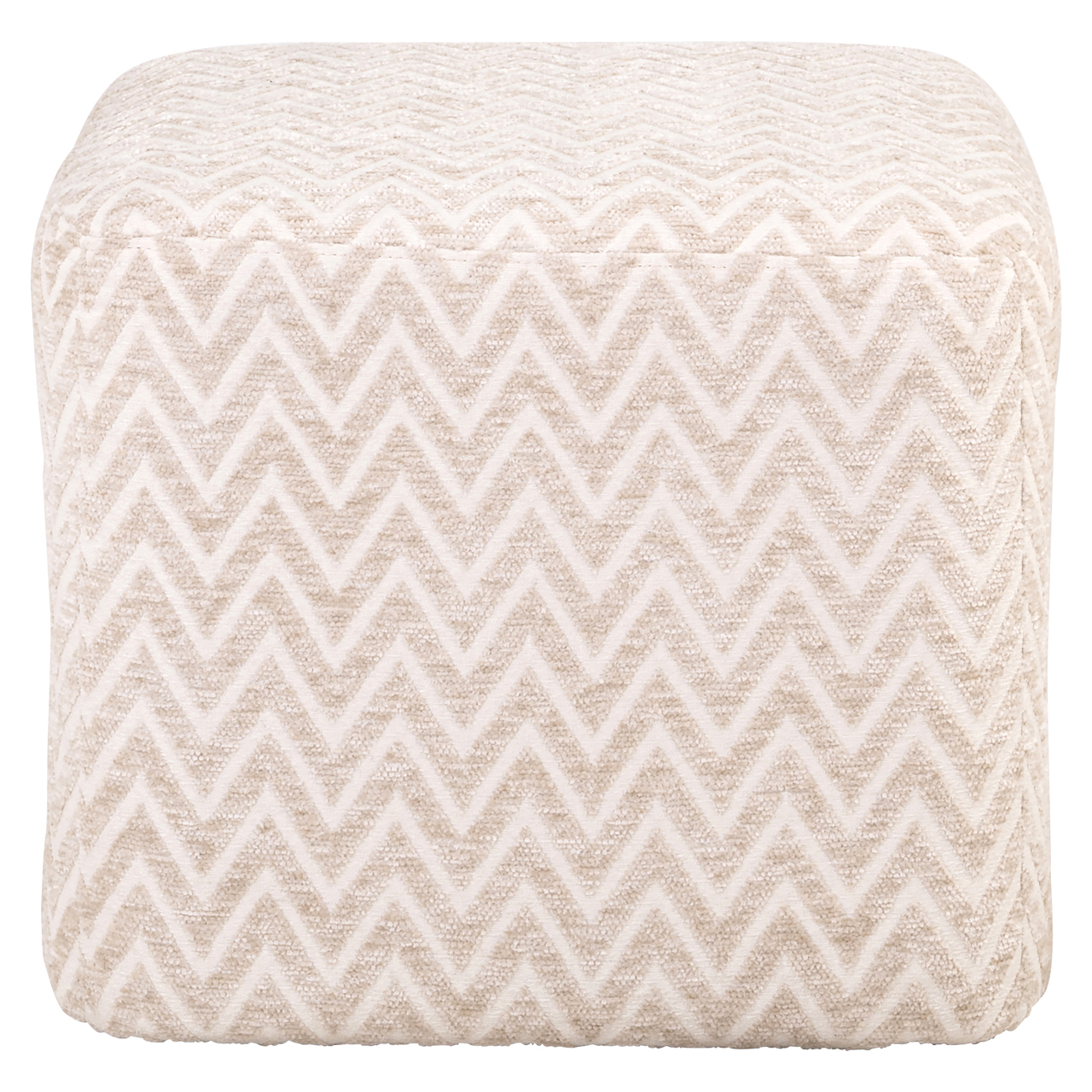 Richmond Interiors Poef & Voetenbank Ciela beige chevron