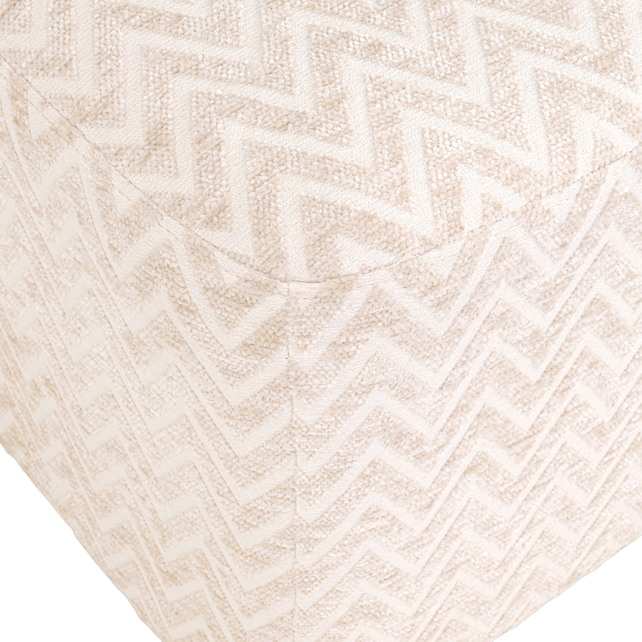 Richmond Interiors Poef & Voetenbank Ciela beige chevron