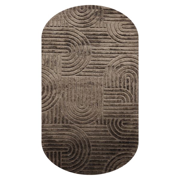 Richmond Interiors Vloerkleed Liff dark brown 200x350