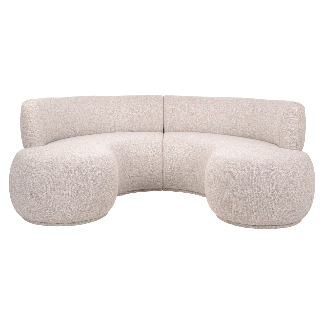 Richmond Interiors Eetkamer bank Sorrobon cayenne brown round (Set of 2)