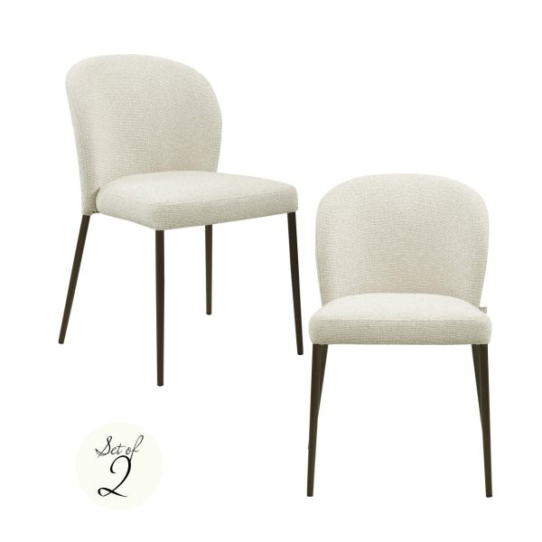 Richmond Interiors Eetkamerstoel Stacker  biscotti fire retardant (Set of 2)