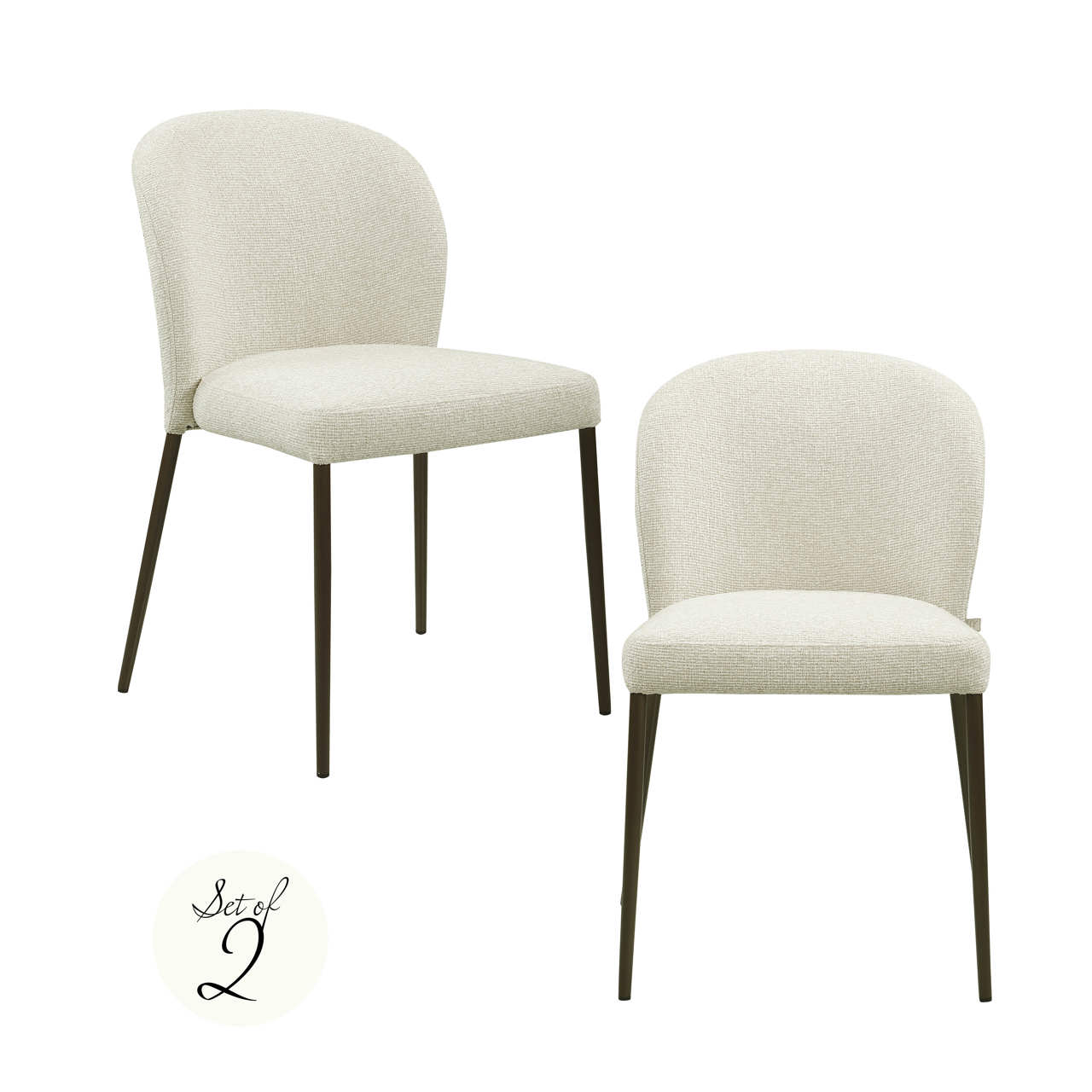 Richmond Interiors Eetkamerstoel Stacker biscotti fire retardant (Set of 2)