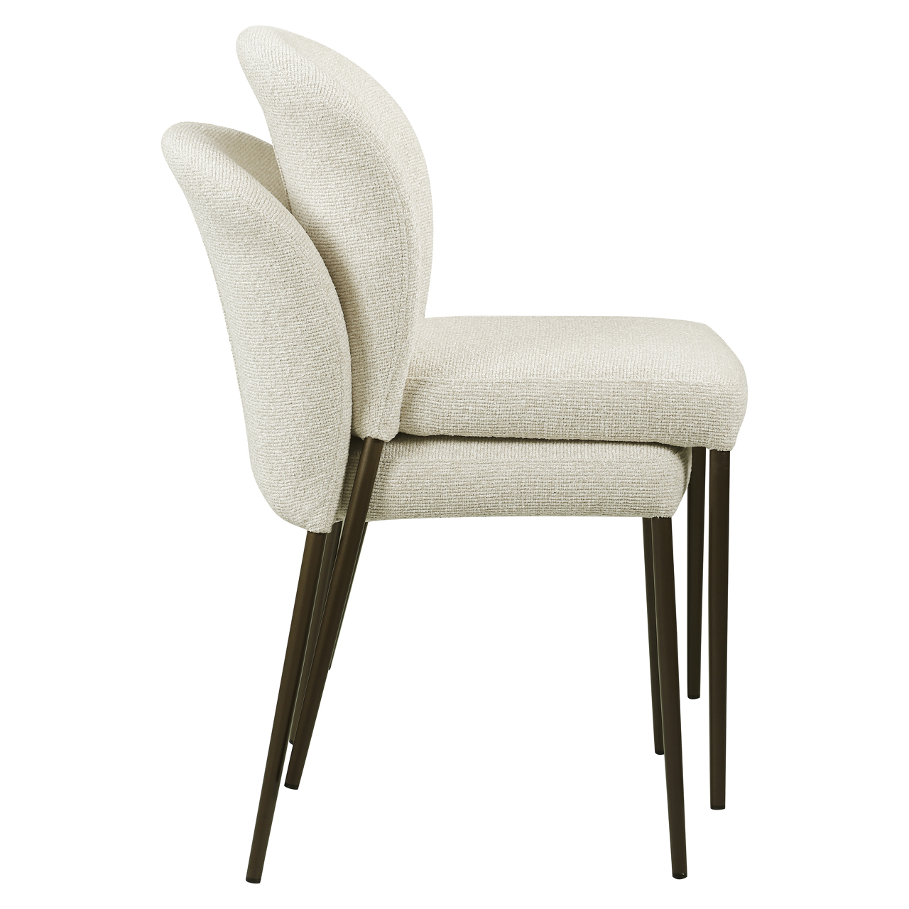 Richmond Interiors Eetkamerstoel Stacker biscotti fire retardant (Set of 2)
