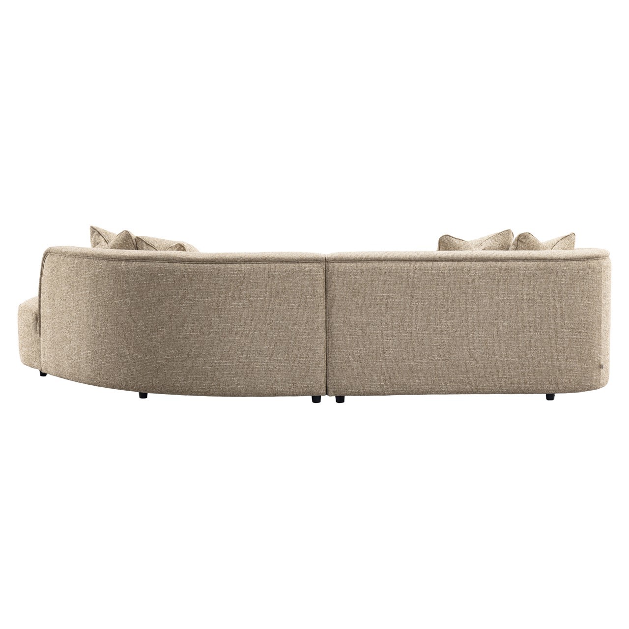 Richmond Interiors Bank Romero sand tweed ottoman right fire retardant