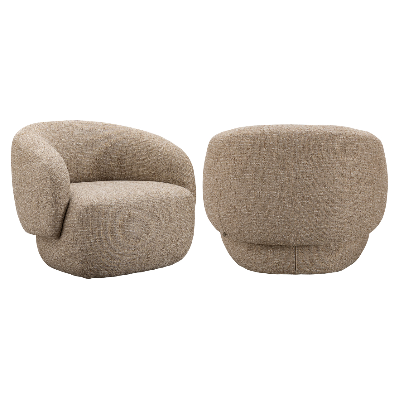 Richmond Interiors Lounge stoel Milano sand tweed fire retardant
