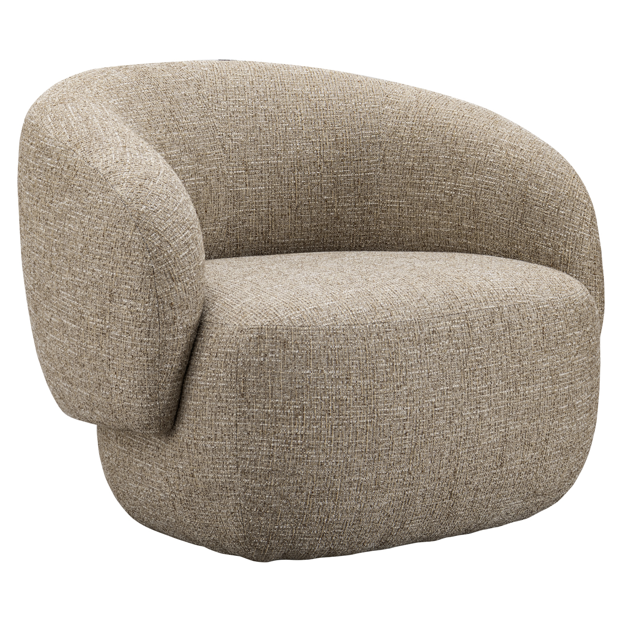 Richmond Interiors Lounge stoel Milano sand tweed fire retardant
