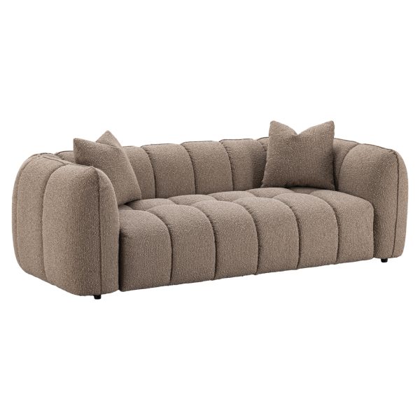 Richmond Interiors Bank Hogan mocca chunky 3-seater fire retardant