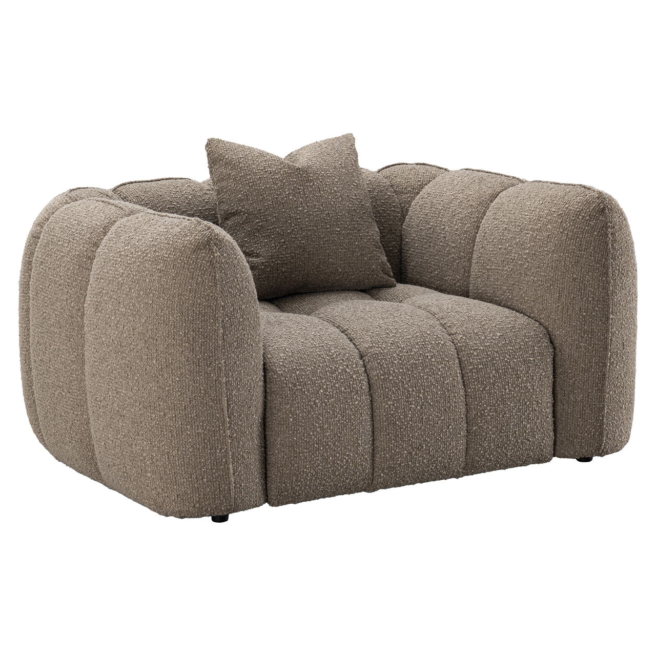 Richmond Interiors Lounge stoel Hogan mocca chunky fire retardant