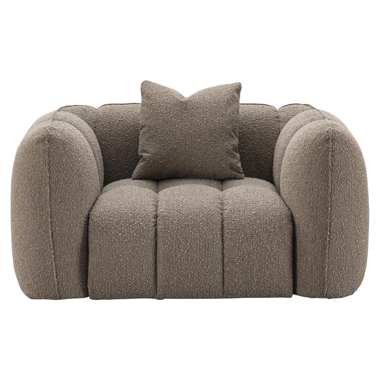 Richmond Interiors Lounge stoel Hogan mocca chunky fire retardant