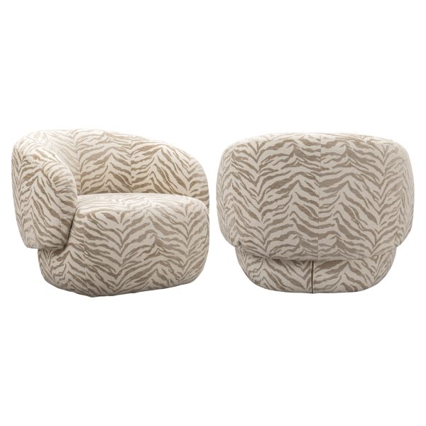 Richmond Interiors Lounge stoel Milano beige tiger