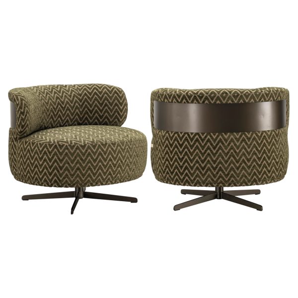 Richmond Interiors Lounge stoel Lauren moss chevron