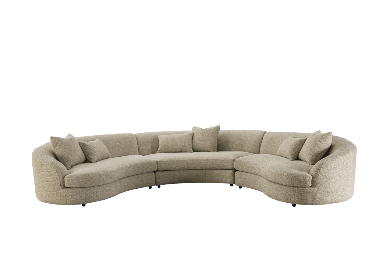 Richmond Interiors Bank Morena cream blockweave