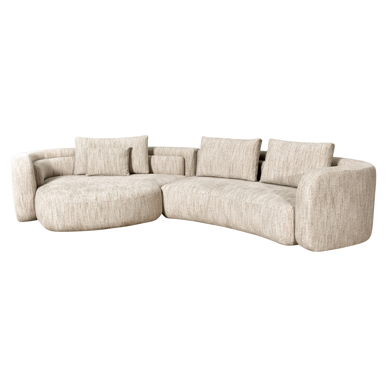 Richmond Interiors Bank Angusto natural softweave lounge left