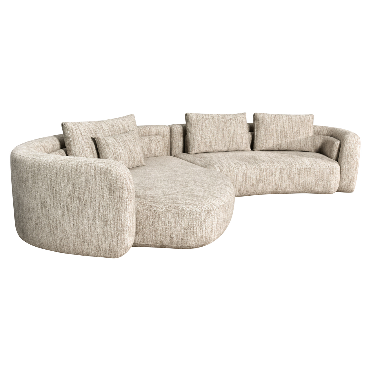 Richmond Interiors Bank Angusto natural softweave lounge left