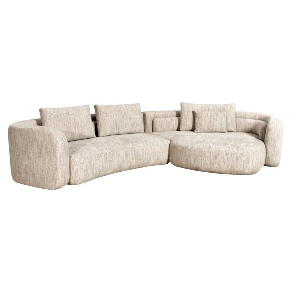 Richmond Interiors Bank Angusto natural softweave lounge right